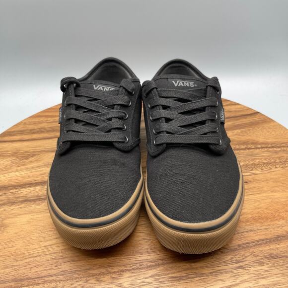 Vans Atwood Shoes Mens Size 9.5 Black Gum Casual Comfort Skate Walking Sneakers - Picture 2 of 8